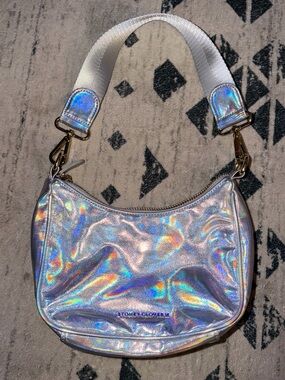 Stoney Clover Lane Holographic Iridescent Mini Bag - Silver